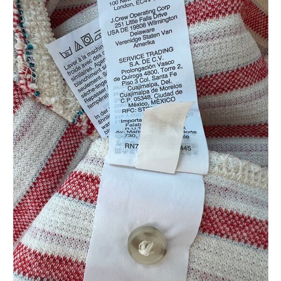 Madewell Shirt Womens Size XS Boucle Stripe Cross Open Back Tank Top - Picture 11 of 12